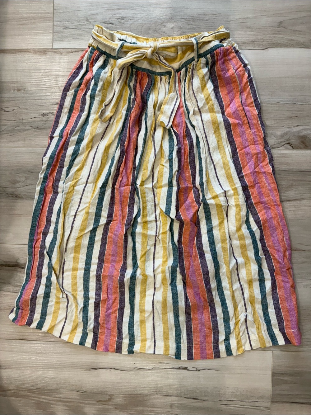BP. Striped Multicolor Tie-Waist Midi Skirt - Women